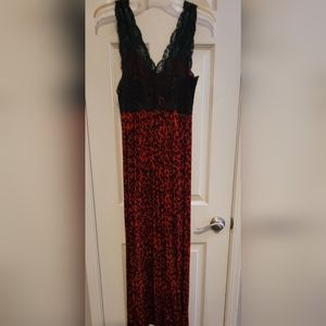 Long black and red dress/intimate wear